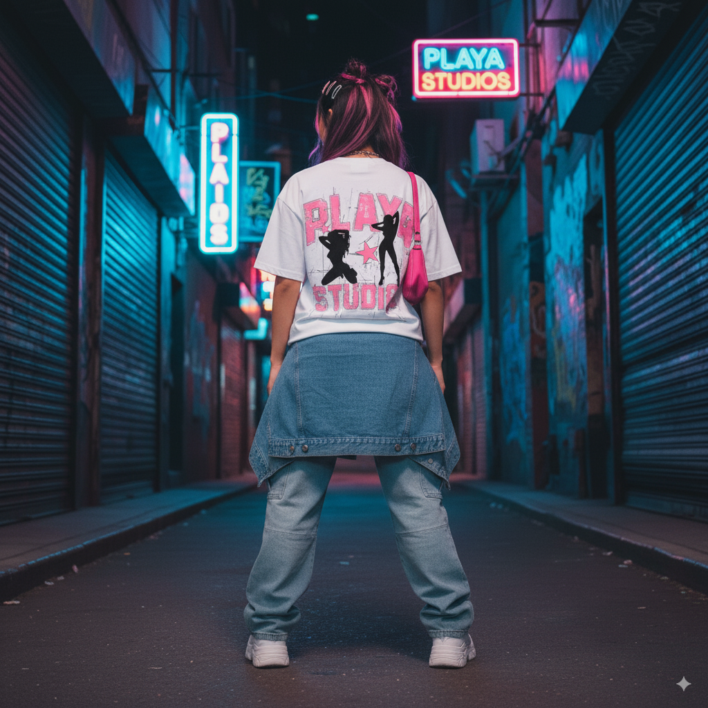 “PLAYA PINK” – Unisex Y2K Graphic Tee | Kids & Adult Sizes | 100% Cotton | Harajuku Streetwear